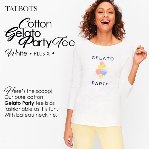 Talbots
Cotton Gelato Party 3/4 Sleeve Tee